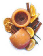 Vela aromática artesanal sin llama – Naranja Especiada cálida | Candiles Mallorca
