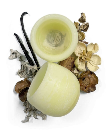 Vela aromática artesanal sin llama – Vainilla cálida | Candiles Mallorca