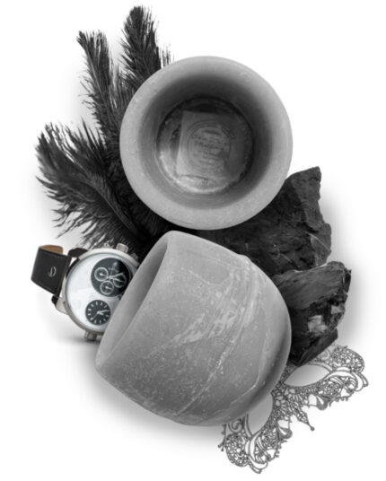 Vela aromática artesanal sin llama – Grey